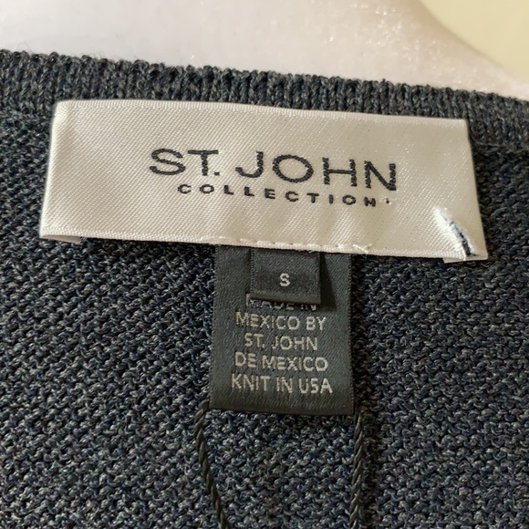 St John Knit Duster Jacket. NWT. Size S Grey - Picture 5 of 6